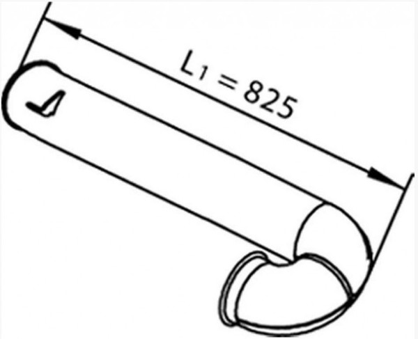Trubka výfuku DAF, 870x330x180 mm, Euro 5