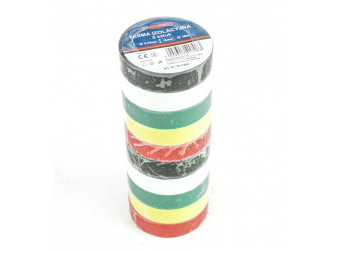 Páska izolační 10ks - různé barvy 15mm/15m