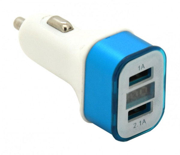 Zástrčka KOMBI - USB, voltmetr, ampérmetr (1,0;2.1A)