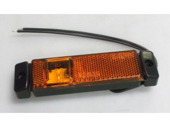 Svítilna poziční boční s odrazkou oranžová, LED, 12V|24V