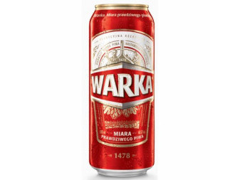 Warka piwo 5.2% - Plech - polské pivo - 0.5L