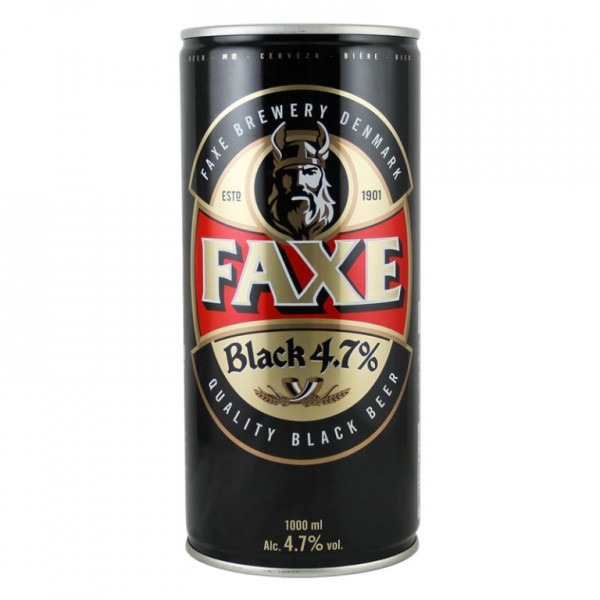 Faxe Black 4.7% - světlé pivo - Dánsko - 1.0L