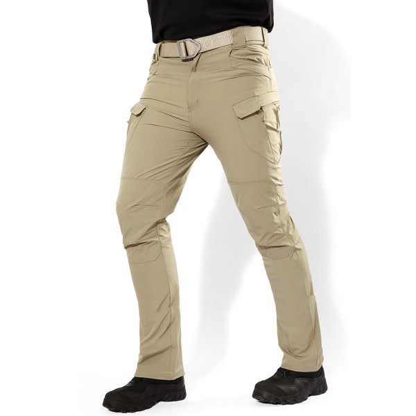 Kalhoty tactical nepromokavé, khaki barva, XL, Smilodon