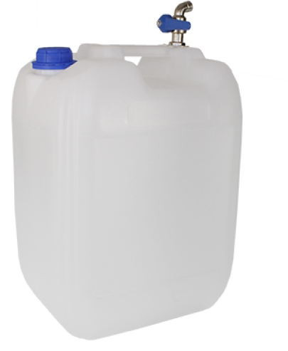 Kanystr na vodu 20 l s vypouštěcím kohoutkem (bílý)