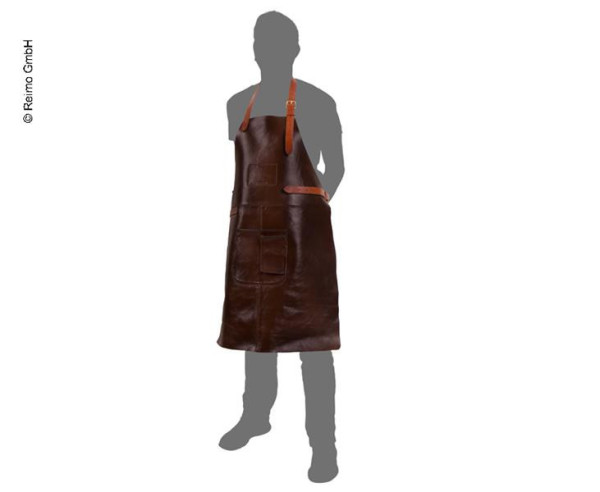 BBQ zástěra hnědá z pravé kůže