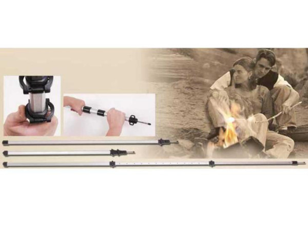 3dílná luxusní hranatá teleskopická hliníková tyč o30 mm x 95-230 cm