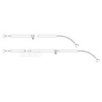 2dílná střešní stanová rozpěrná ocelová tyč s pružnými prvky o22+19 mm x 110-160 cm