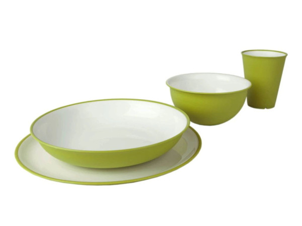 Set plastového nerozbitného nádobí Omada Sanaliving 4ks VerdeMela