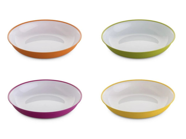 Set plastových nerozbitných talířů Omada Sanaliving Soup Plate 20x4cm 4ks