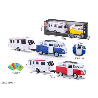 Model obytný karavan s přívěsem