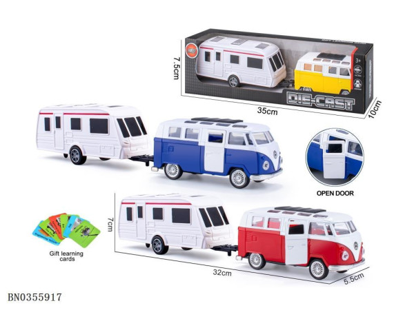 Model obytný karavan s přívěsem