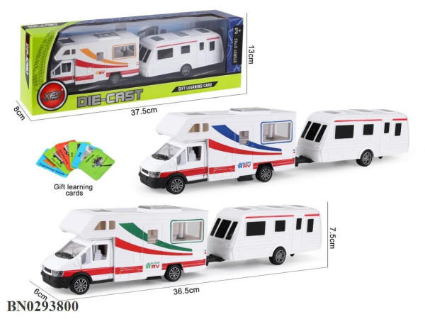 Model obytný karavan s přívěsem 1:32