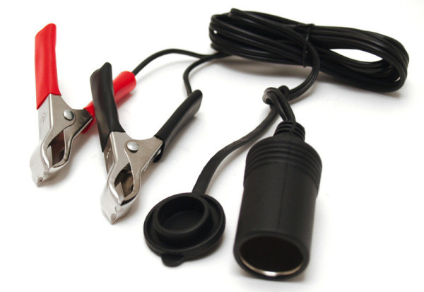 Bateriové svorky se zásuvkou zapalovače, kabel 1m