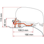 Fiamma Kit Ducato/Jumper/Boxer pro F80s, od 2006, 2 držáky 26cm (centimetry), 1H.12cm (centimetry)