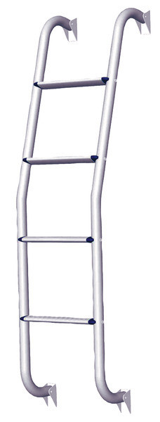 Dodávkový žebřík hliníkový, 4 stupně výška 126 cm (centimetry), šířka 31 cm (centimetry)