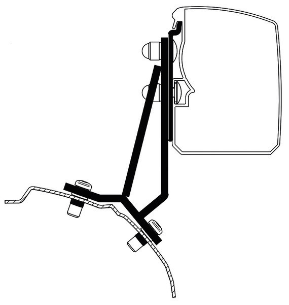 Adaptér Thule T 3200 Ford Transit/Tourneo Custom Fixed (LHD), 2 kusy