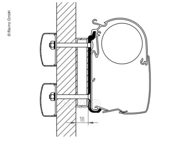 Adaptér markýzy Omnistor pro Dethleffs Globebus 3,5m