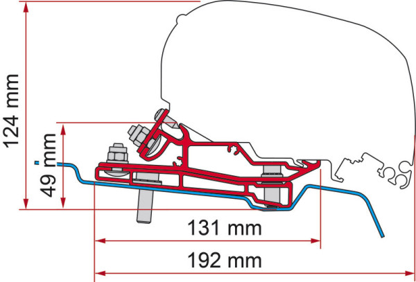 Adaptér Fiamma Ford Transit H3 400