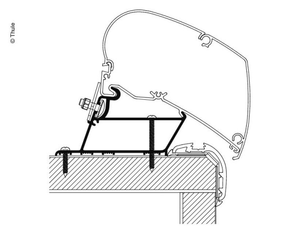 Adaptér Malibu Roof 450cm (centimetry) - také pro modely Fendt Caravan od roku 2020