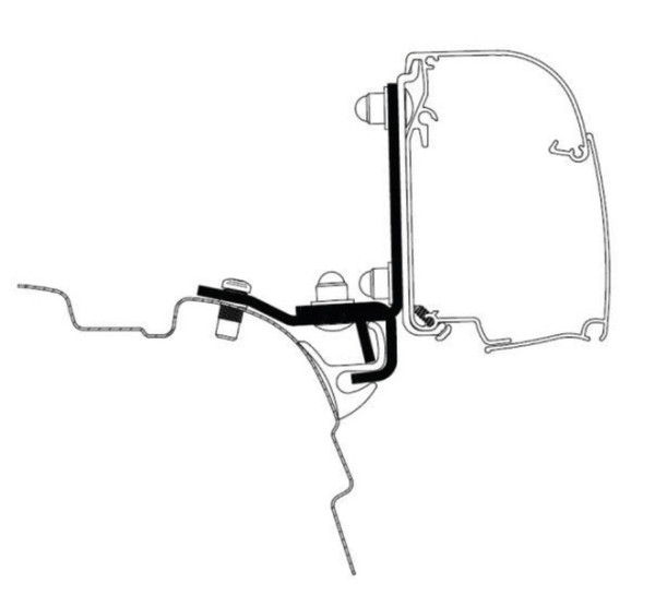 Adaptér Thule markýza VW T5/6 Brandrup Rail G2 pro 4200/4900