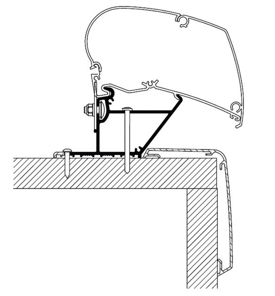 Adaptér Thule markýza 350cm (centimetry) - Rapido Series Compact