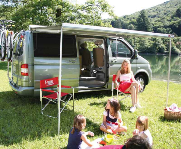 Fiamma F45S 230 Polar bílá, plátěná Royal Grey