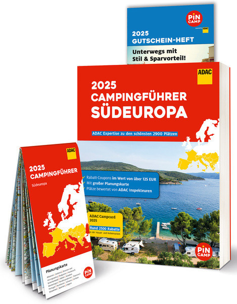 ADAC kempingový průvodce 2025 Jižní Evropa