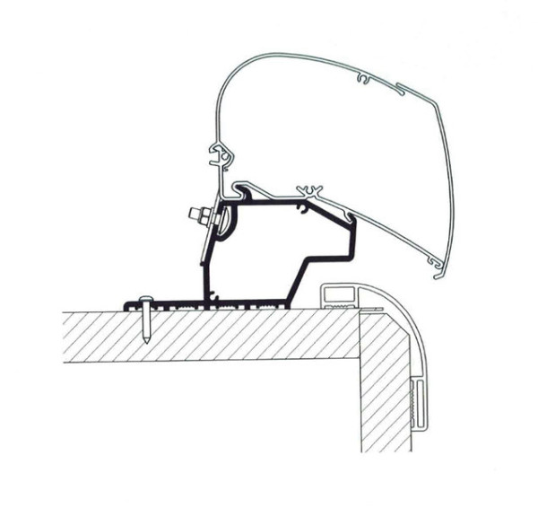 Adaptér pro markýzu Omnistor Mobilvetta 2024 (sada: 2x 50cm (centimetry) + 2x 27 cm (centimetry))