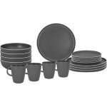 Brunner sada melaminového nádobí DOLOMIT GREY 16 kusů, pro 4 osoby.