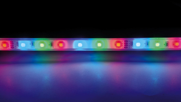 Carbest LED páska, IP68, RGB, 120-140lm/m, 3528SMD LED, 4,8W/m, 4 kabely