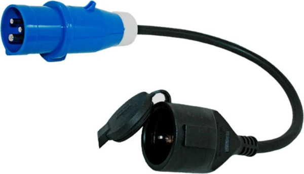 Adaptér kabelový CEE zástrčka/SCHUKO zásuvka 230v 0.5m 3x2.5mm2 IP44