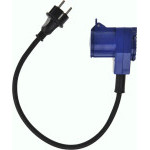Adaptér kabelový se zásuvkami, E/SCHUKO zástrčka,2x zásuvka CEE SHCUKO 230V 0.5m 3x1.5mm2 IP44