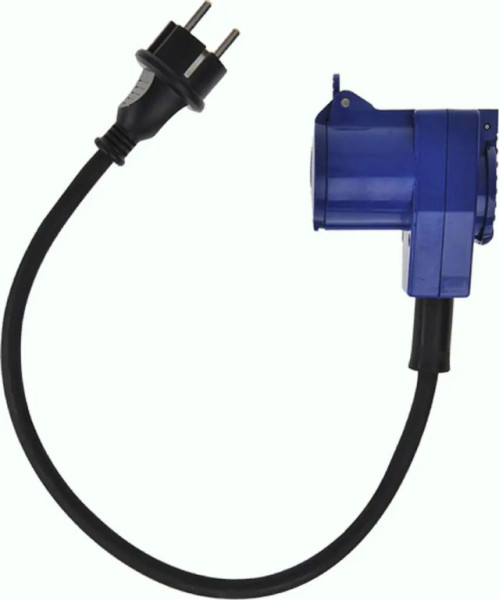 Adaptér kabelový se zásuvkami, E/SCHUKO zástrčka,2x zásuvka CEE SHCUKO 230V 0.5m 3x1.5mm2 IP44