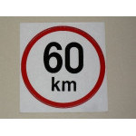 Samolepka rychlosti 60 km (průměr 190mm)
