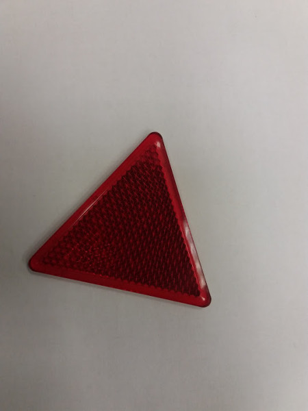 Odrazka červená trojúhelník - strana 80mm