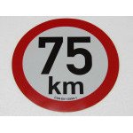 Samolepka rychlosti 75 km reflexní (průměr 200mm)