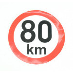 Samolepka rychlosti 80 km (průměr 190mm)