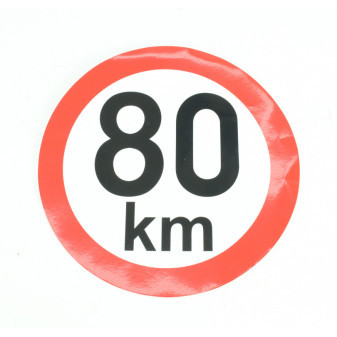 Samolepka rychlosti 80 km (průměr 190mm)