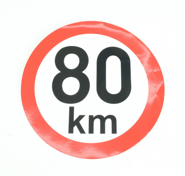 Samolepka rychlosti 80 km (průměr 190mm)