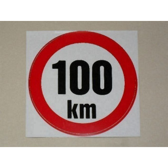 Samolepka rychlosti 100 km (průměr 190mm)
