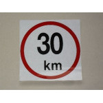 Samolepka rychlosti 30 km (průměr 190mm)