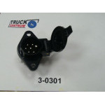 SOCKET 7-POLE 24V TERMOPLAST