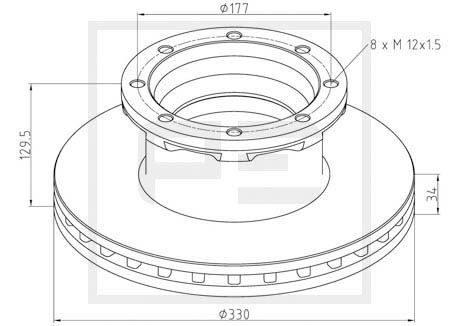 BRAKE DISC REAR MAN