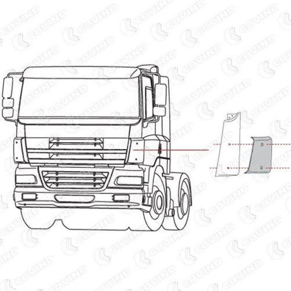 deflektor DAF 85CF LEFT - COVIND