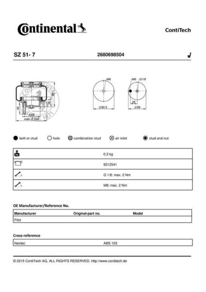 AIR SPRING OF SEAT RVI,MB