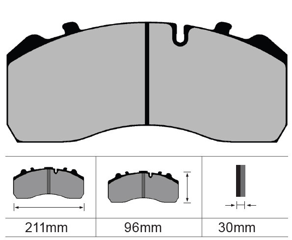 BRAKE PADS BPW, MAN, MB, SAF, BOVA