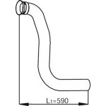 Trubka výfuková Mercedes, 800x270x150 mm, Euro 3