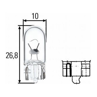 BULB 24V 3W W2,1x9,5d celosklo HELLA