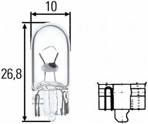 BULB 24V 3W W2,1x9,5d celosklo HELLA