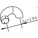 Koncovka výfuku DAF, 340x120x200 mm, Euro 2